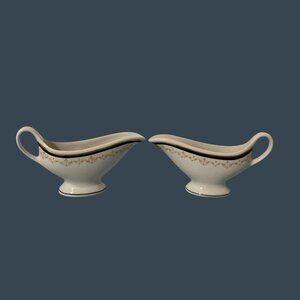 Vintage Restaurant Ware Mayer China Company Gravy Boat Set of 2
